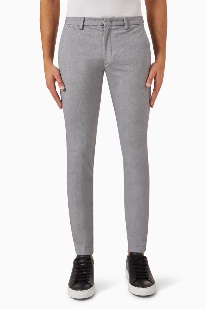 

Kaito Slim-fit Chino Pants in Stretch-cotton, Grey