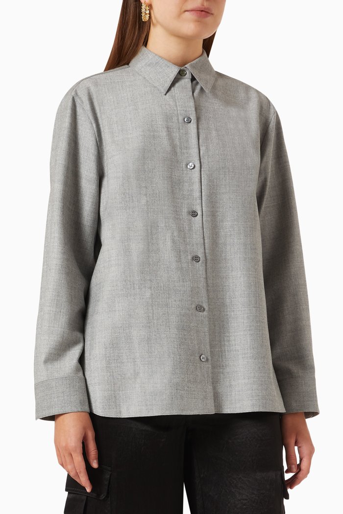 

Classic Shirt in Flannel, Grey