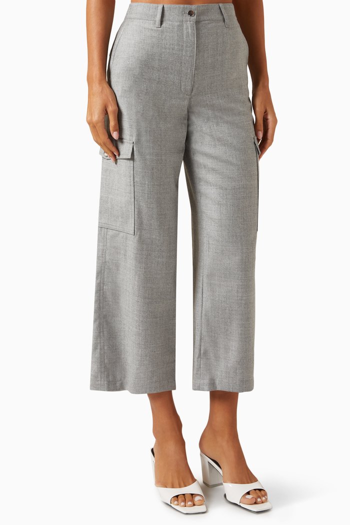 

Relax St. Cargo Pants in Flannel-fabric, Grey
