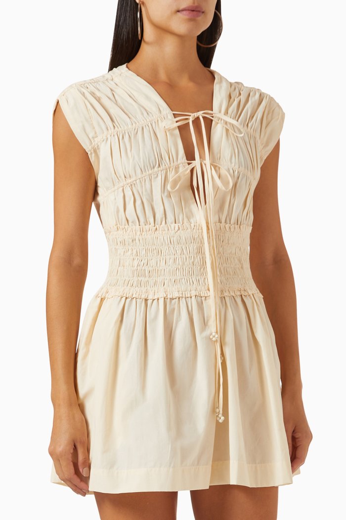 

Vidal Dress in Cotton, Neutral