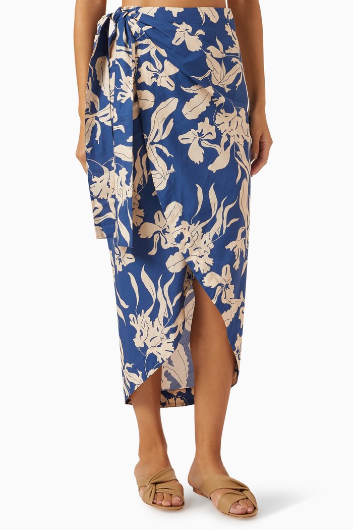 

Aries Skirt in Cotton, Blue