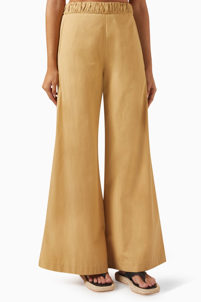 Urania Pants in Cotton, Neutral
