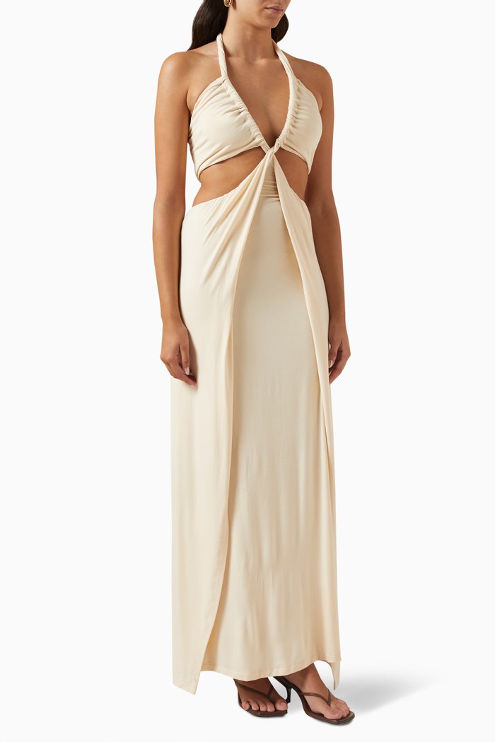 

Iris Dress in Cotton, Neutral