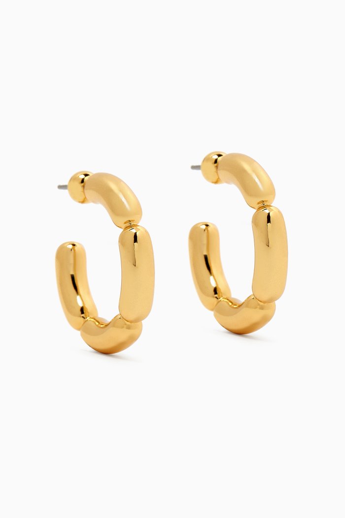 Balloon Link Hoops in 14kt Gold-plated Brass