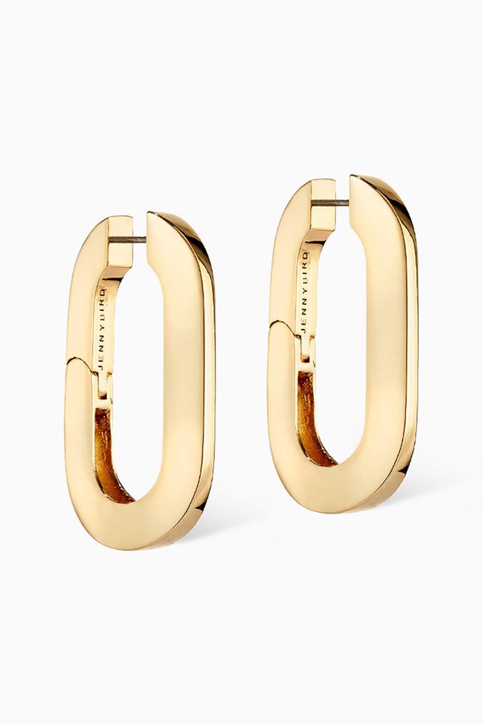 

Mega U-link Earrings in 14kt Gold-plated Brass