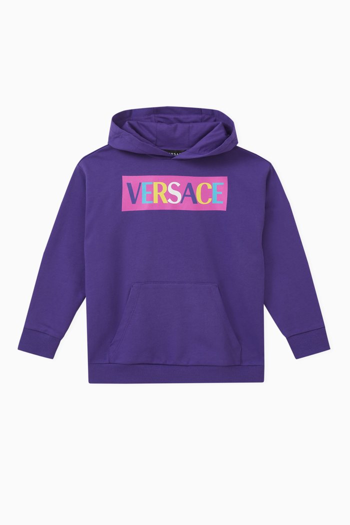 

Logo-print Hoodie in Cotton, Purple