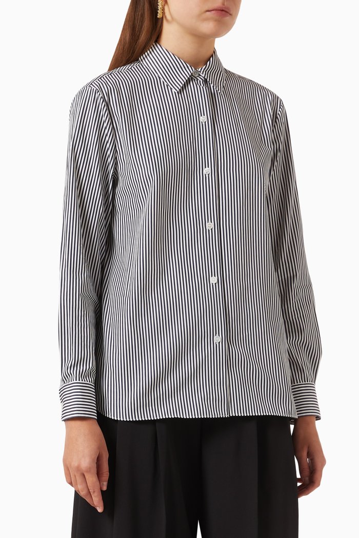 

Straight-fit Shirt in Cotton, Grey