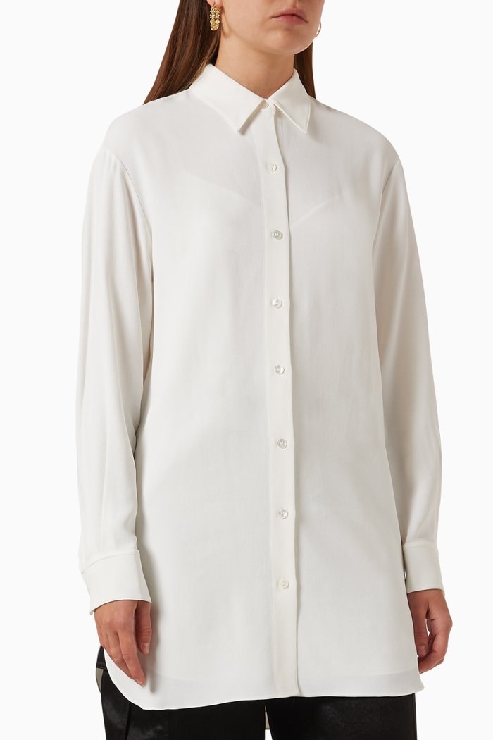 

Shirt Tunic in Crepe, Neutral