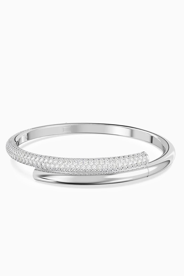 

Dextera Bangle in Rhodium-plated Metal, Silver