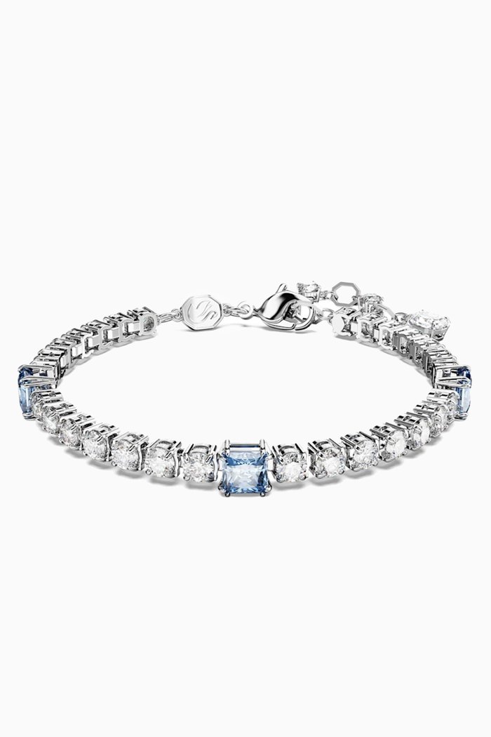 

Matrix Bracelet in Rhodium-plated Metal, Blue
