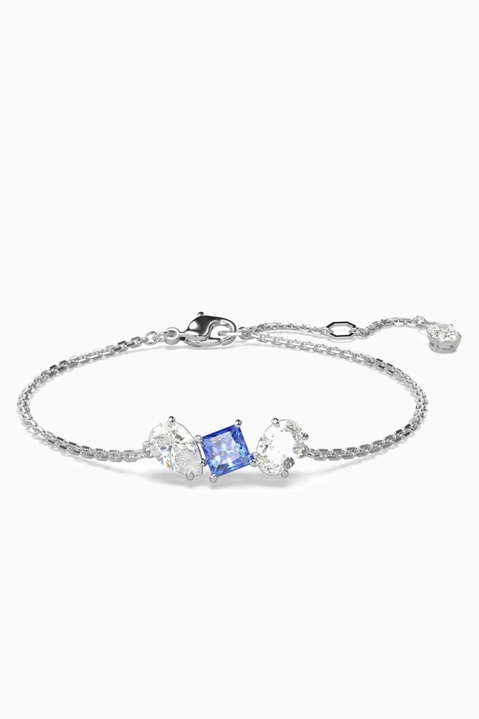 

Mesmera Bracelet in Rhodium-plated Metal, Blue