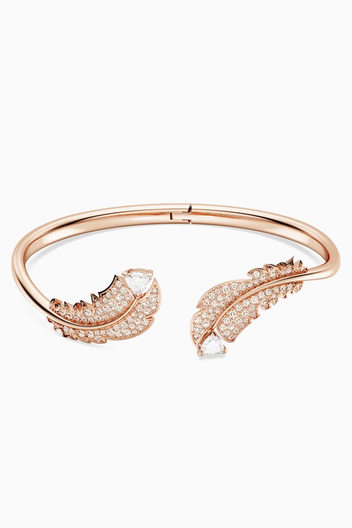 

Nice Crystal Bangle in Rose Gold-tone Metal