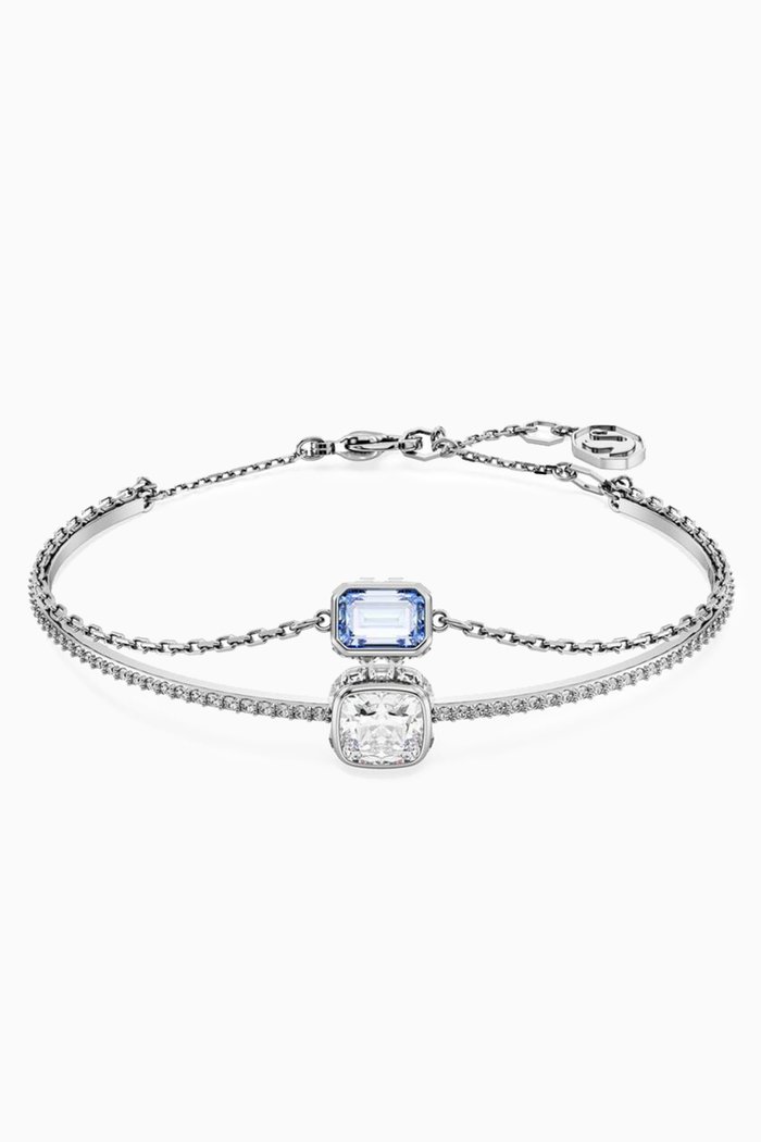 

Stilla Bangle Bracelet in Rhodium-plated Metal, Blue
