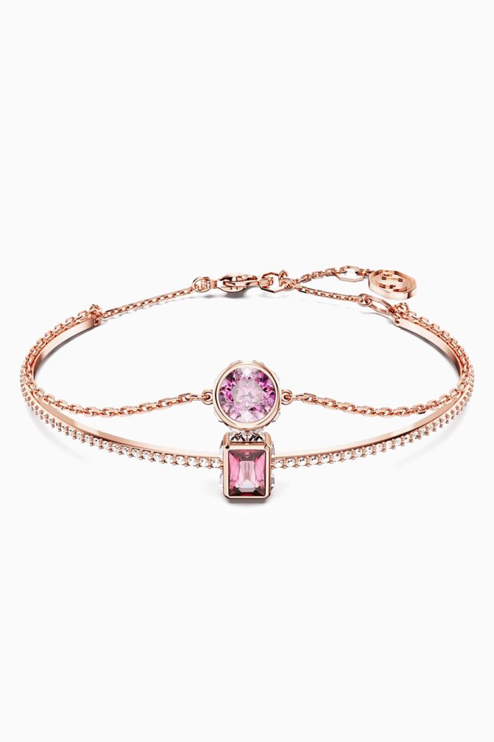 

Stilla Bangle Bracelet in Rose Gold-plated Metal, Pink