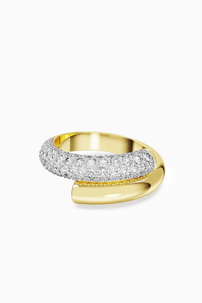 

Dextera Crystal Cocktail Ring in Gold-plated Metal