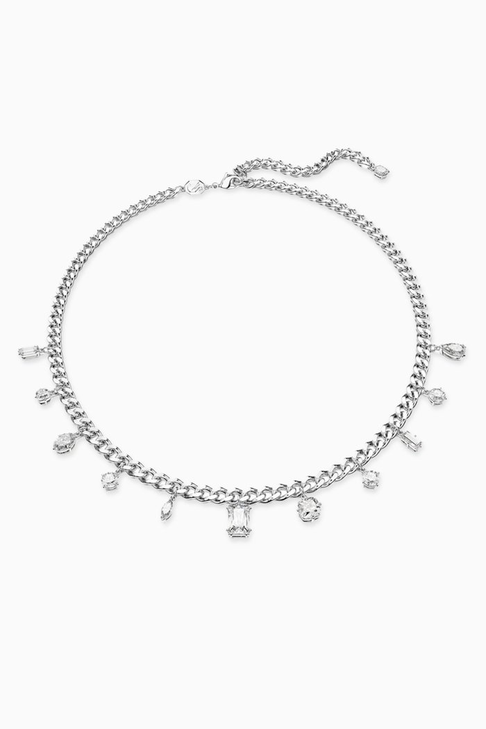 Dextera Necklace in Rhodium-plated Metal, Silver