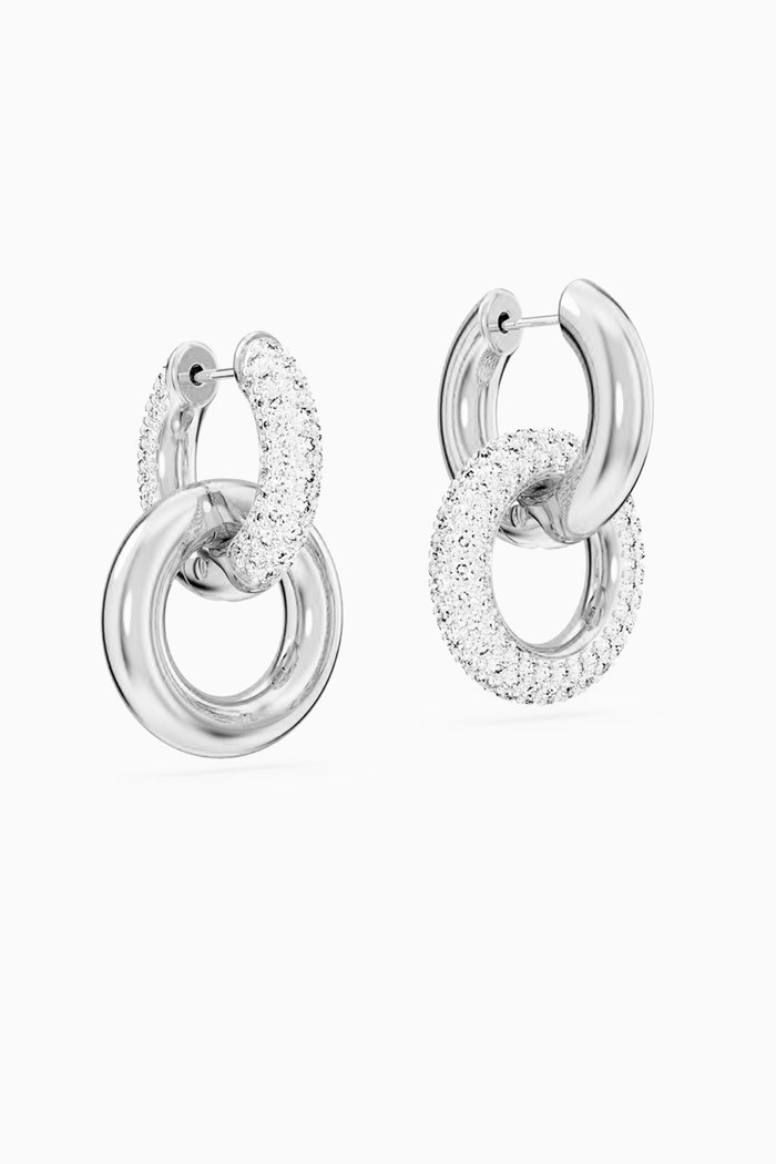 

Dextera Hoop Earrings in Rhodium-plated Metal, Silver