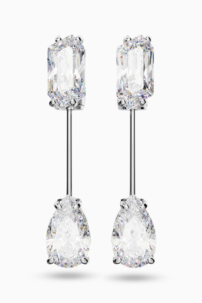 

Mesmera Bar Earrings in Rhodium-plated Metal, Silver