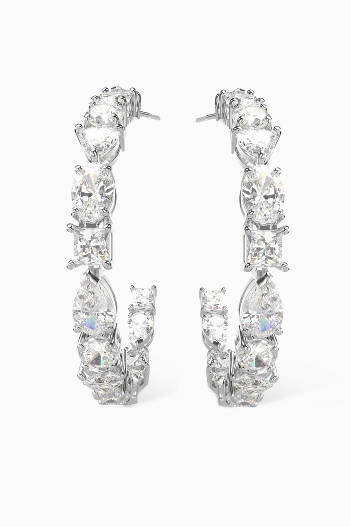 

Mesmera Hoop Earrings in Rhodium-plated Metal, Silver