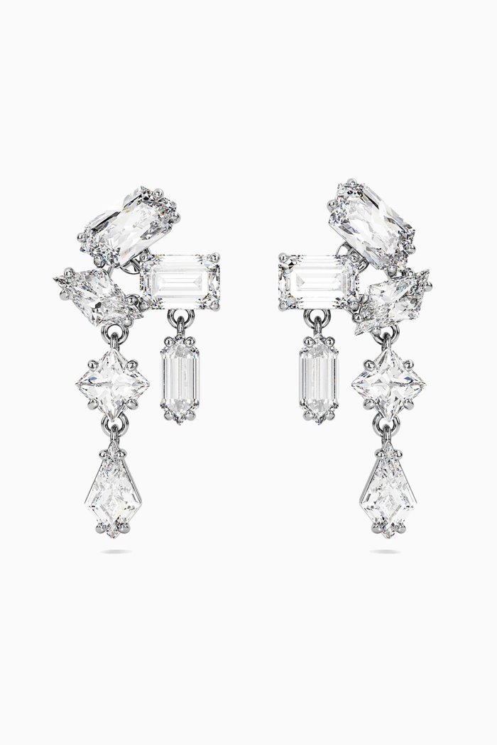 

Mesmera Drop Earrings in Rhodium-plated Metal, Silver