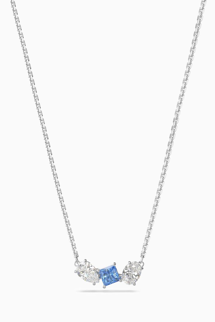 

Mesmera Pendant Necklace in Rhodium-plated Metal, Blue