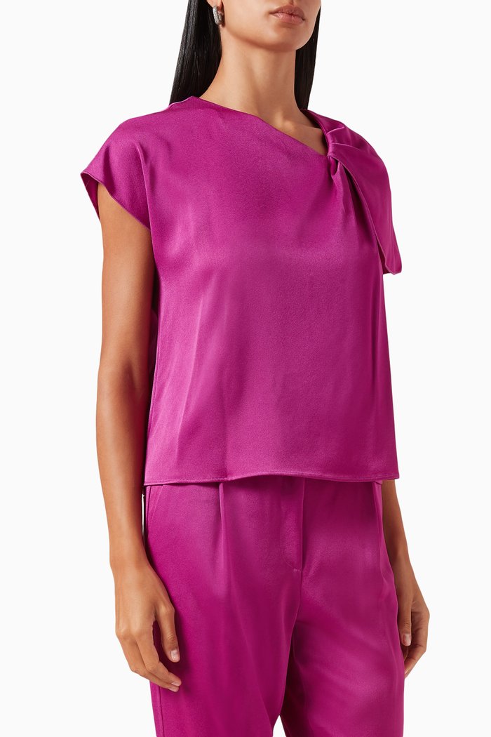

Guelfo Top in Satin, Purple