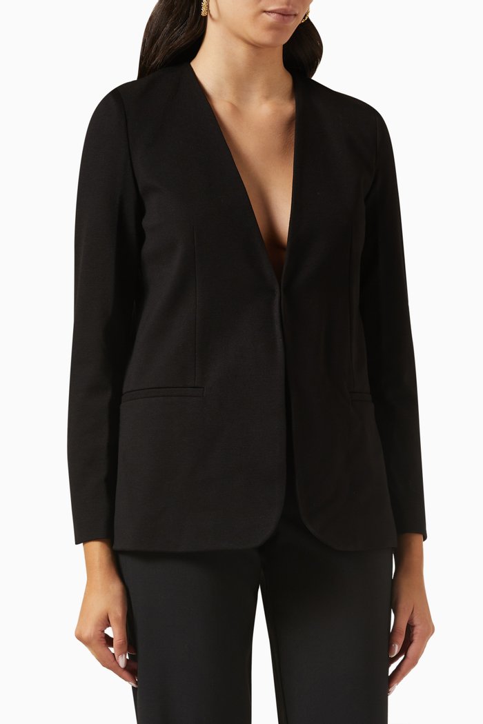 

Micene Jacket in Viscose-blend Jersey, Black