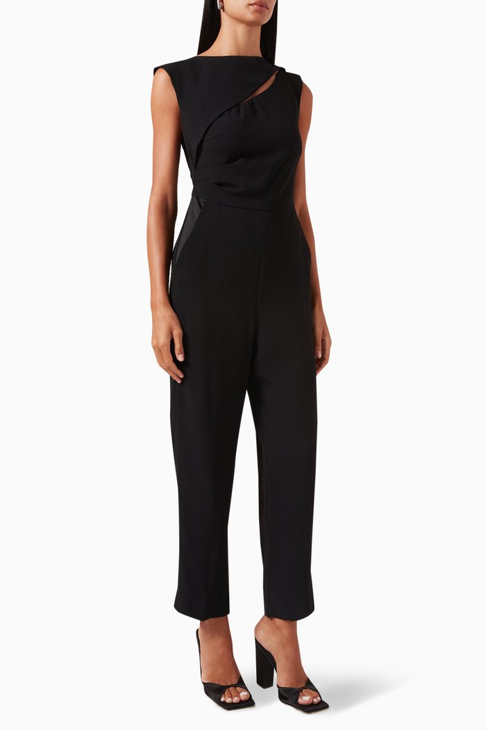 

Tirana Jumpsuit in Recycled Crepe-satin, Black