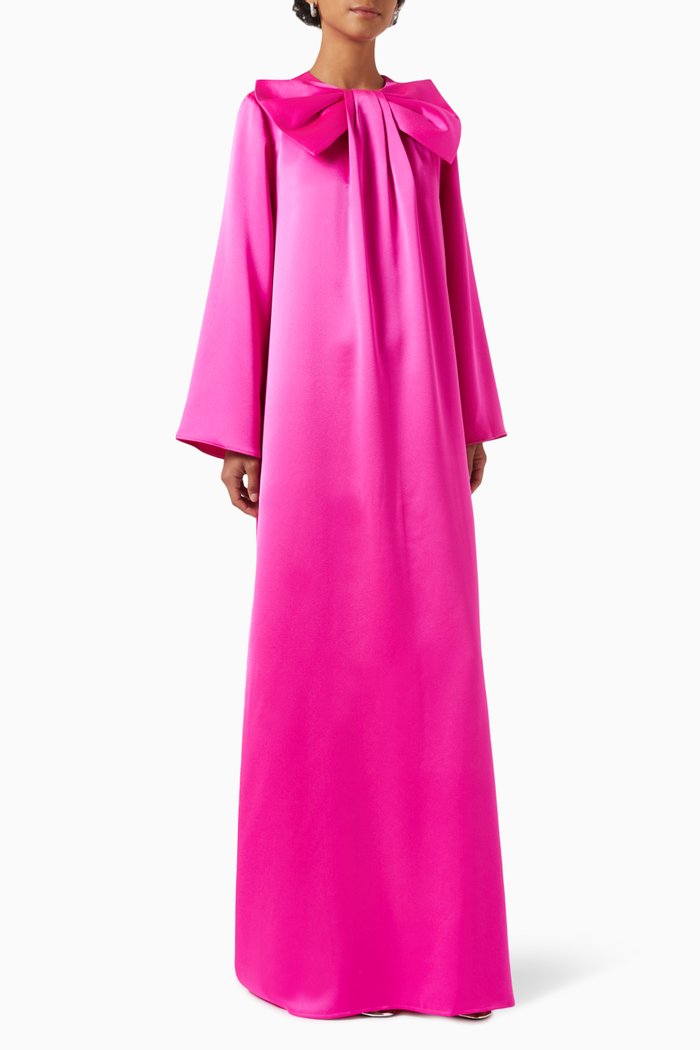

Gloria Dress in Satin, Pink