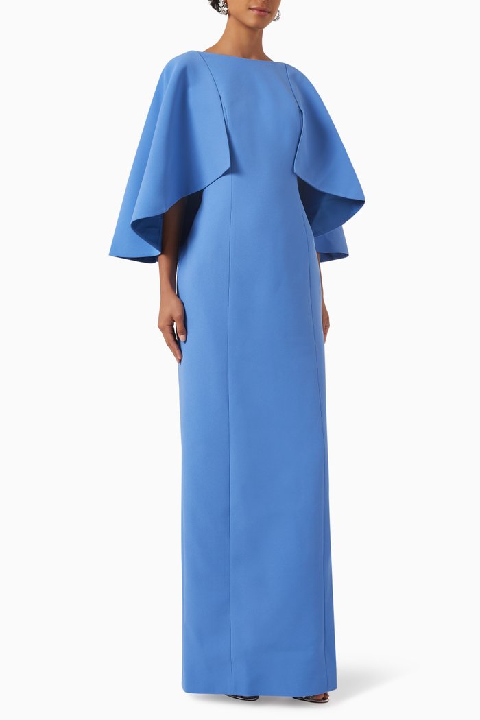

Freya Dress in Crepe, Blue