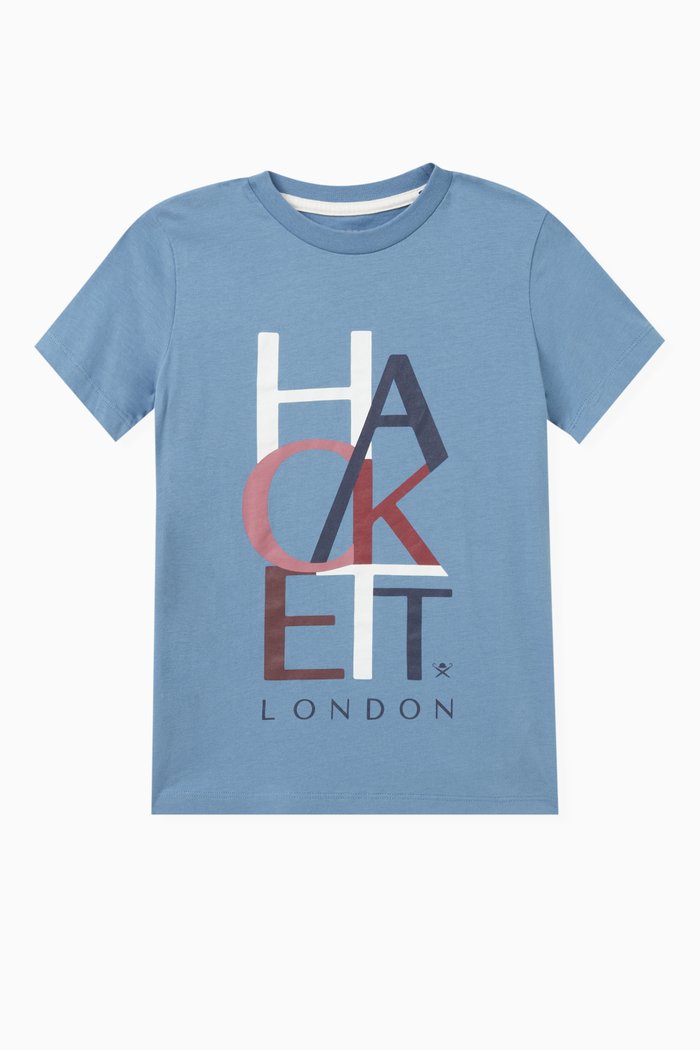 

Logo Print T-shirt in Cotton, Blue