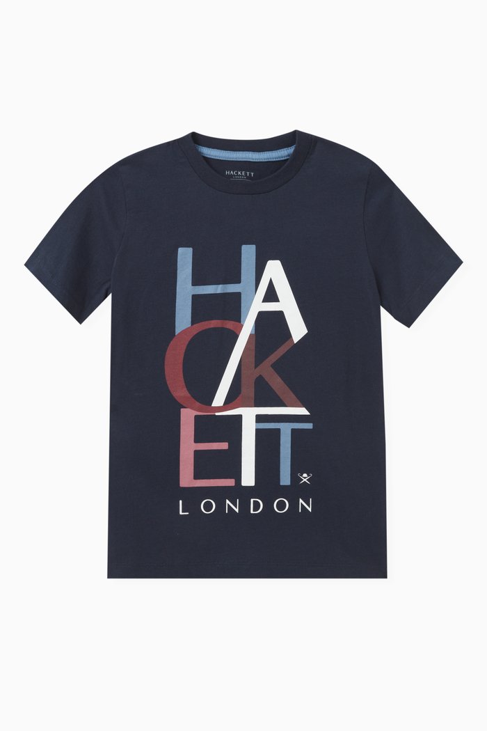 

Logo Print T-shirt in Cotton, Blue