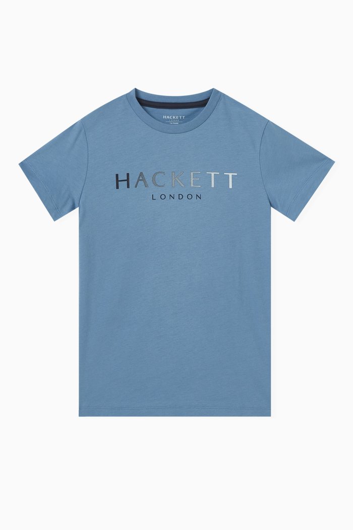 

Logo Print T-shirt in Cotton, Blue