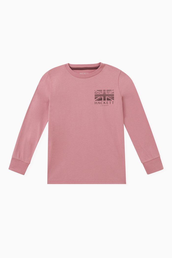 

Logo Print T-shirt in Cotton, Pink