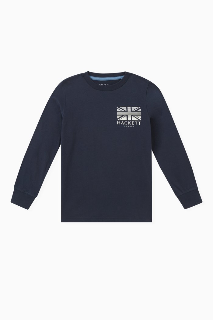 

Logo Print T-shirt in Cotton, Blue