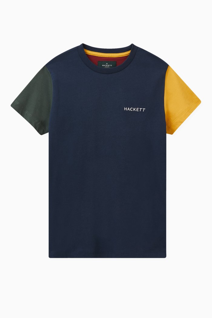 

Heritage Colour-block T-shirt in Cotton-jersey, Blue
