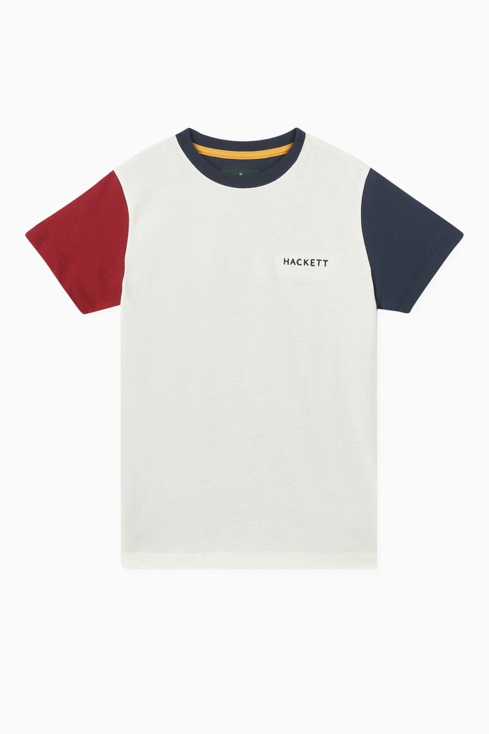 

Heritage Colour-block T-shirt in Cotton-jersey, White