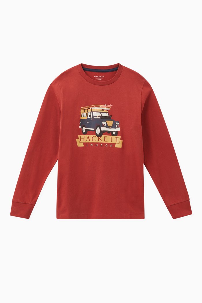 

Winter Truck-print T-shirt in Cotton-jersey, Red