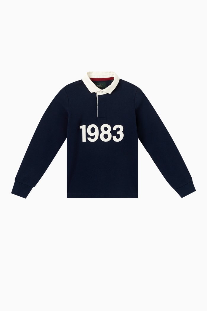 

1983 Rugby Polo Shirt in Cotton, Blue