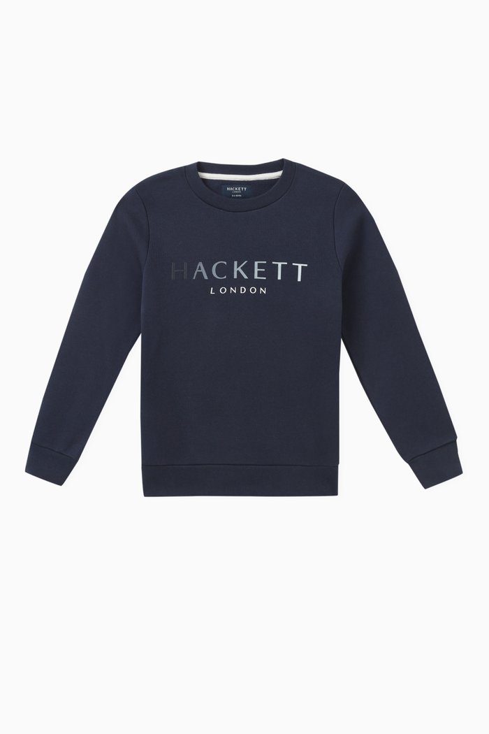 

Logo Print Sweatshirt in Cotton, Blue