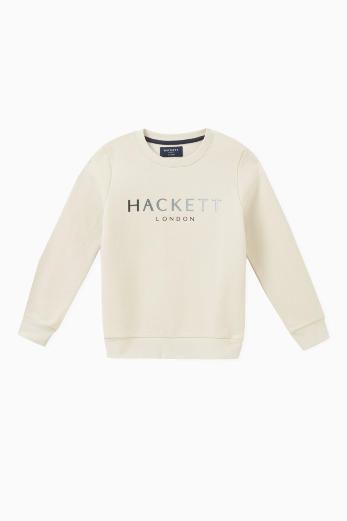 

Logo Print Sweatshirt in Cotton, Neutral