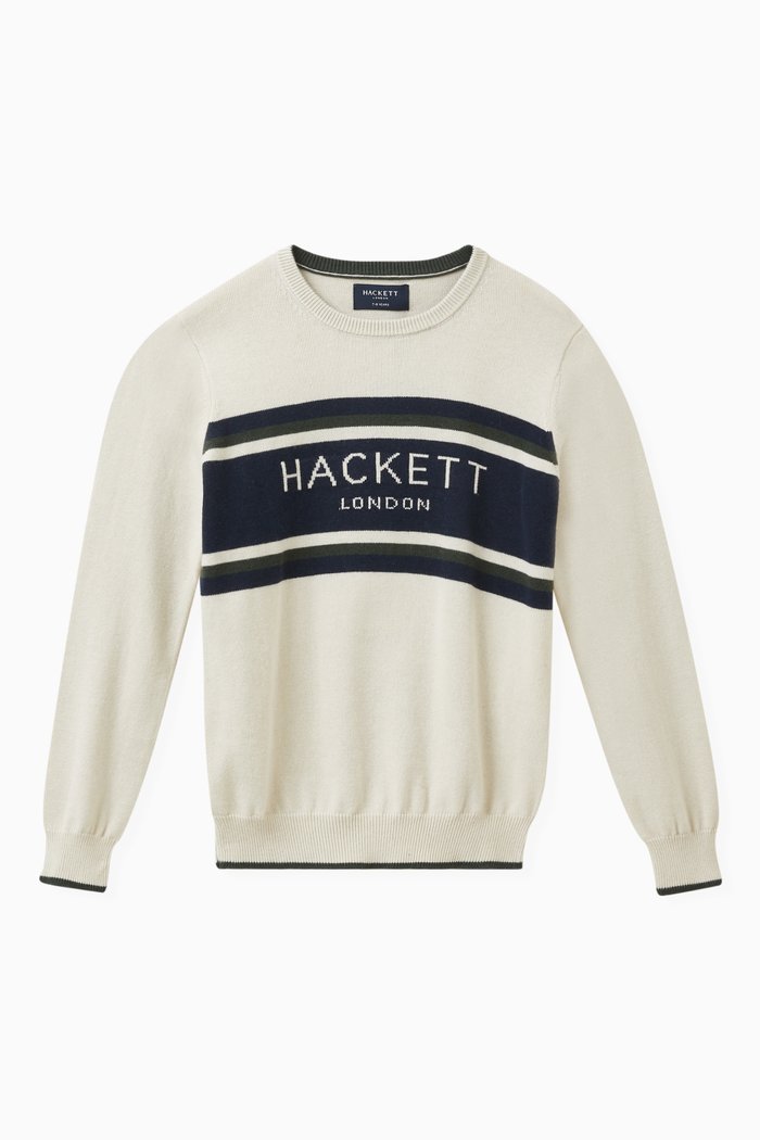 

Striped Logo Sweatshirt in Cotton-blend, Multicolour