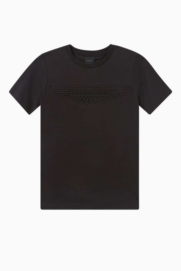 

Embossed Logo T-shirt in Cotton, Black