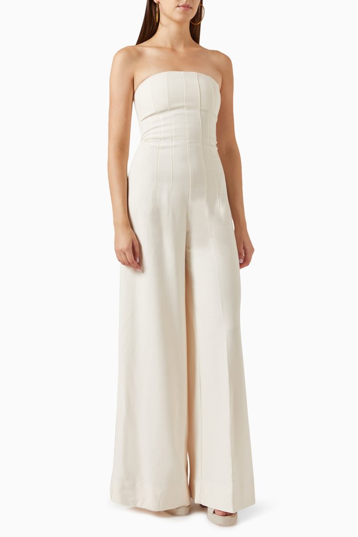 

Benjamin Jumpsuit in Crepe, White