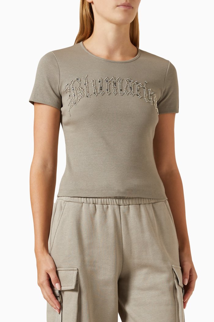 

Logo T-shirt in Cotton Blend, Neutral