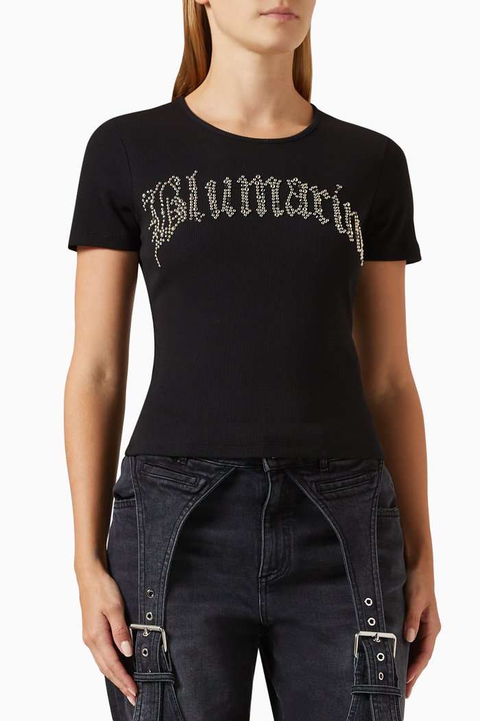 

Logo T-shirt in Cotton Blend, Black