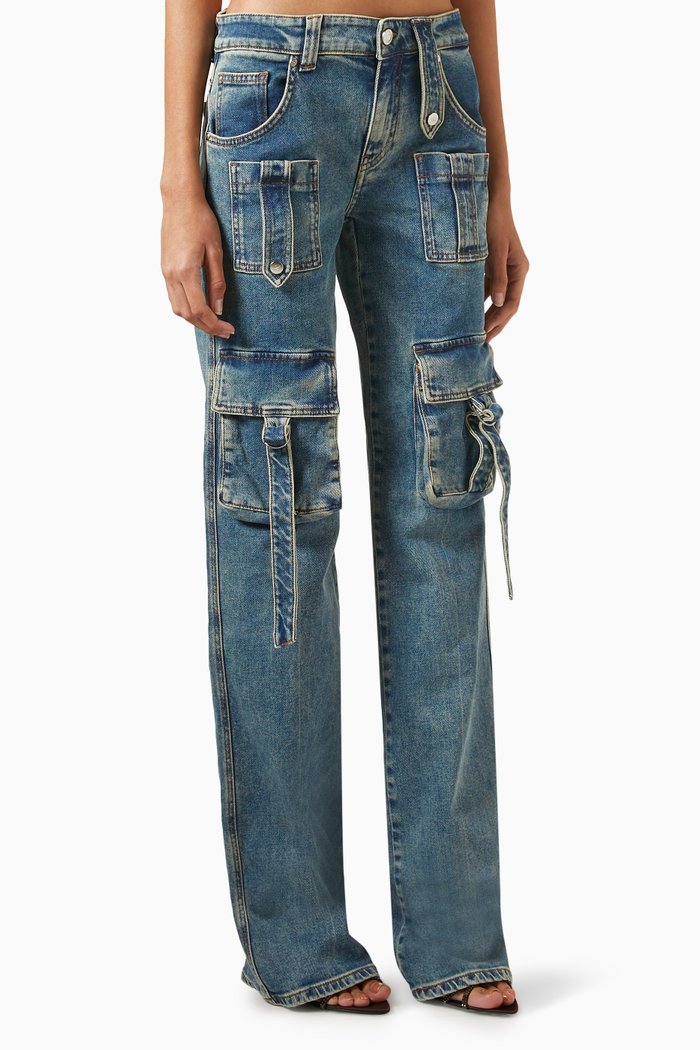 Cargo Jeans in Denim, Blue