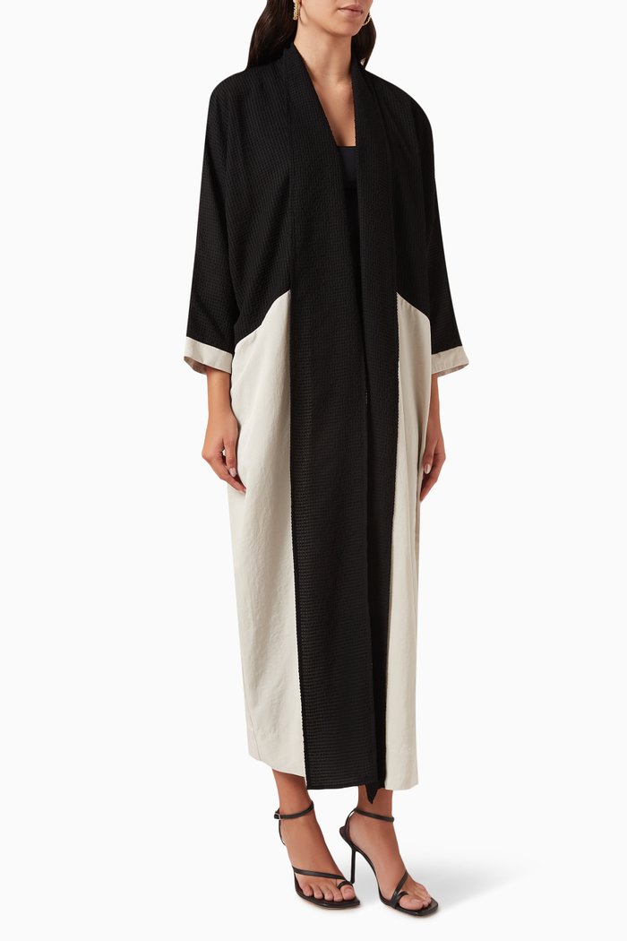 

Shibori Monochrome Abaya, Multicolour