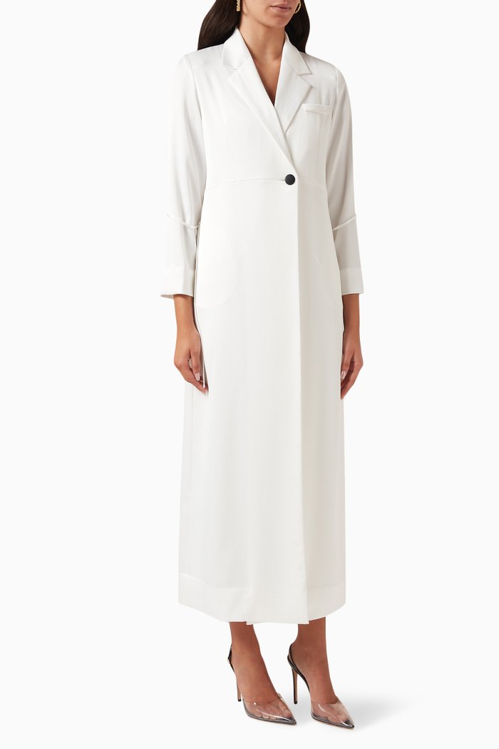 

Suit Abaya in Crepe, White