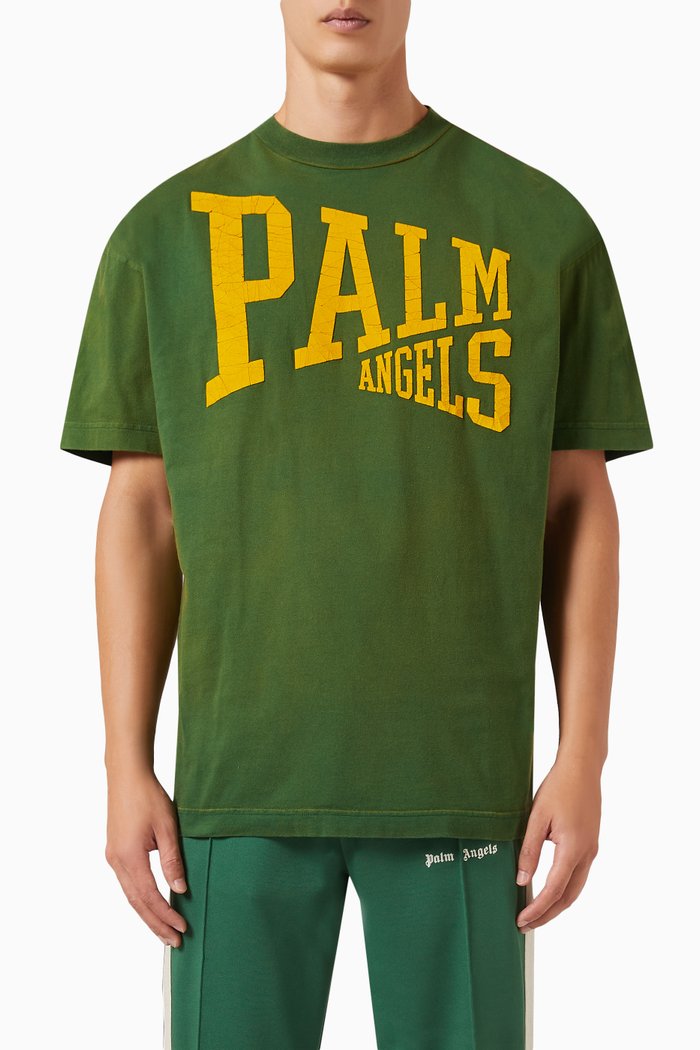 

College Logo-print T-shirt in Cotton-jersey, Green